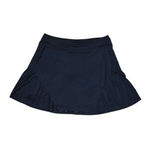 UNDER ARMOUR Women's Fitted Mesh Golf Skort Size XS Heatgear Tennis Navy Blue